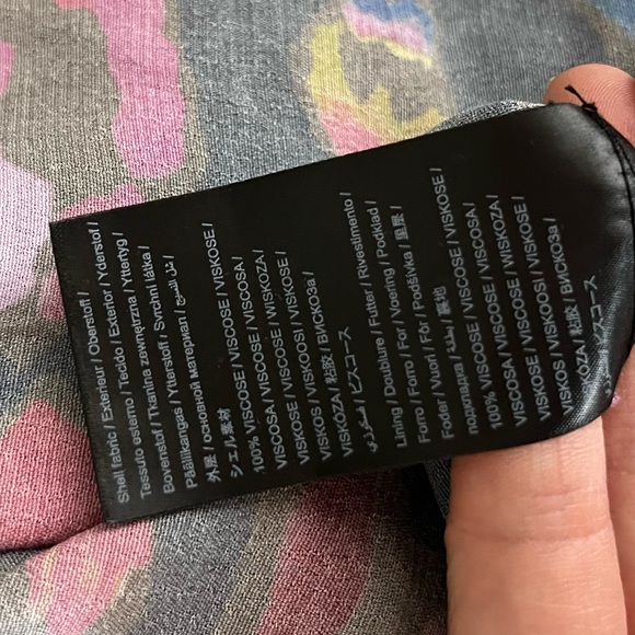 Farm Rio Iridescent Leopard Black Slit Midi Dress - Picture 13 of 13